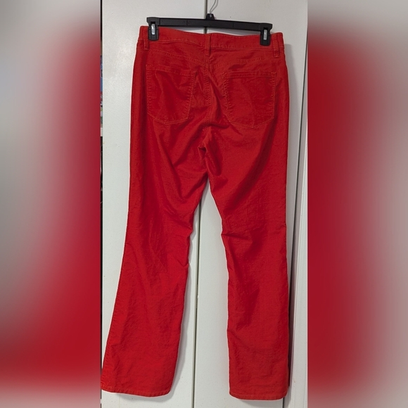 Ann Taylor Loft Size 30/10 Curvy Boot Bright Orange Corduroy Stretch Pants - Picture 11 of 11